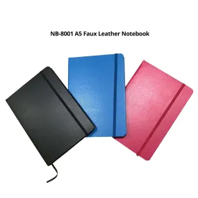 A5 Faux Leather Notebook