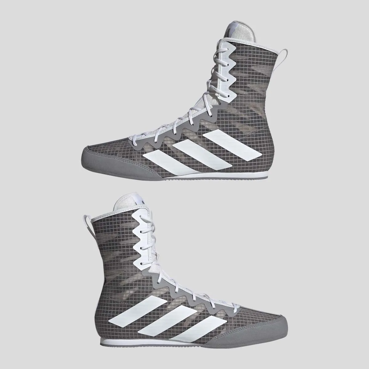 Adidas Box Hog 4 Boxing Boots Grey/White