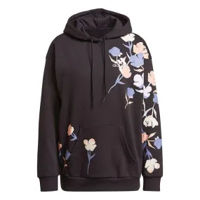 adidas - Women - Floral Hoodie - Black