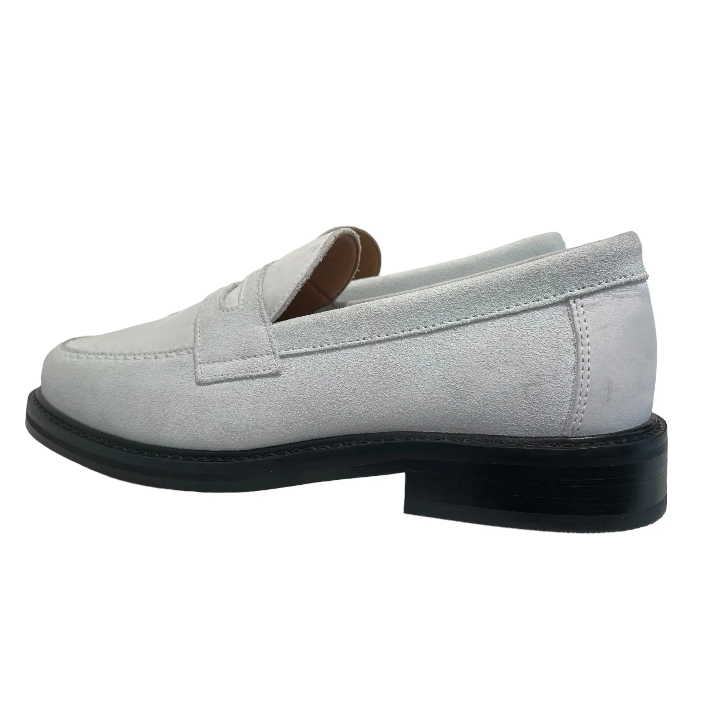 AIME LEON DORE/Loafers/US 5/Suede/WHT/penny loaferrs