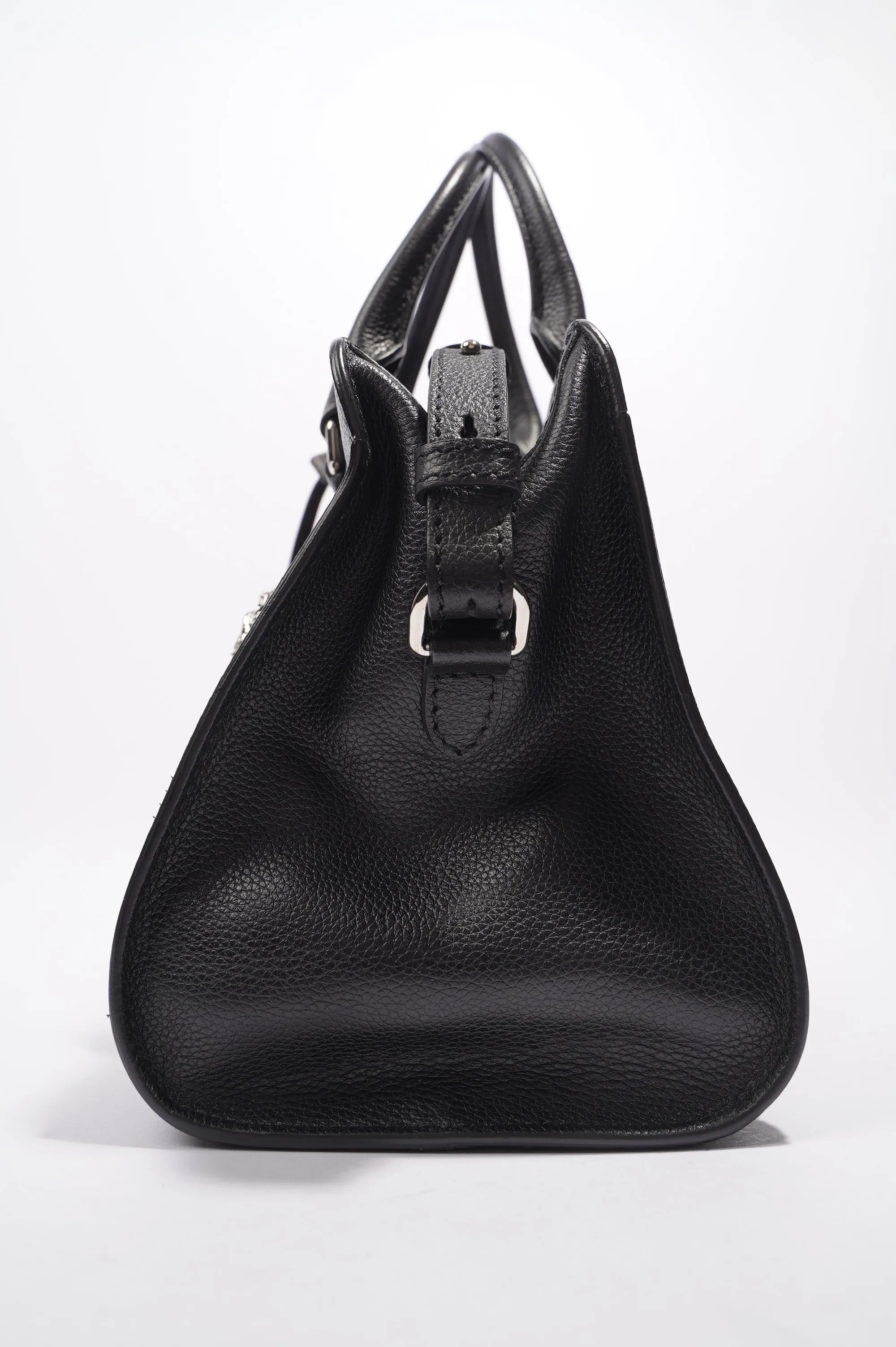 Alexander McQueen Skull Padlock Leather Tote Black Leather OS