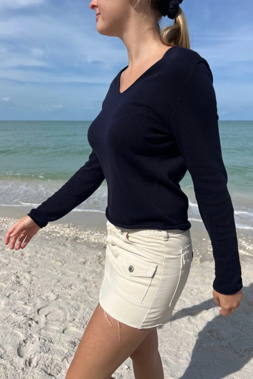 Andi V-Neck Cotton Sweater