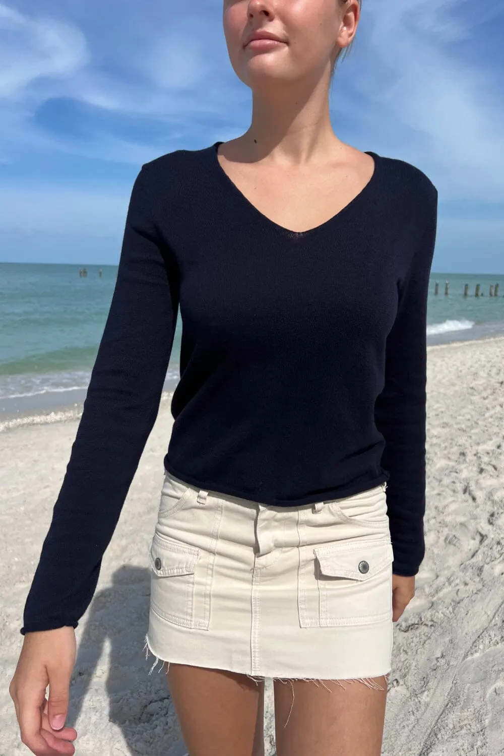 Andi V-Neck Cotton Sweater