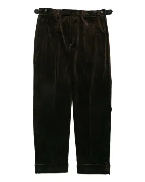 Beams Plus Ivy Trousers Ankle-Cut Corduroy Dark Brown