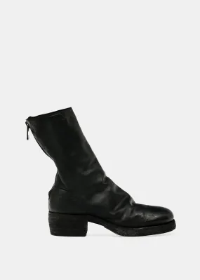 Black 788Z Back Zip Boots