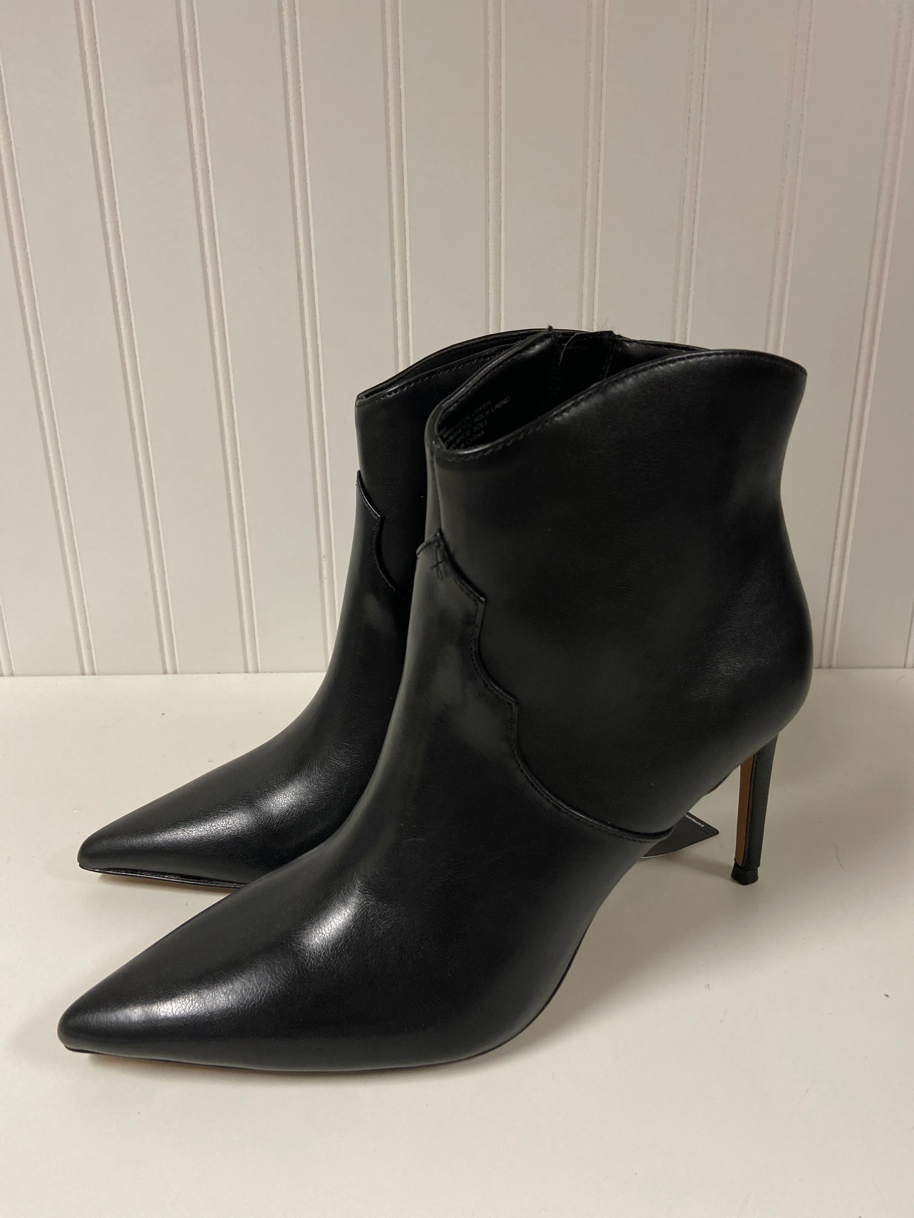 Black Boots Ankle Heels Express, Size 9