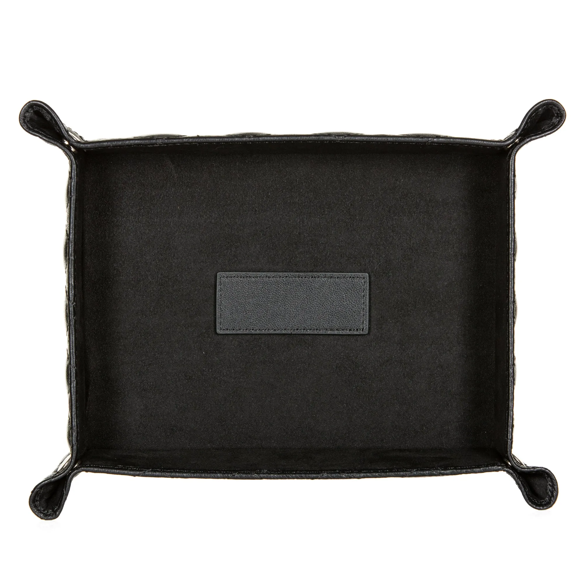 Black Leather Valet Tray