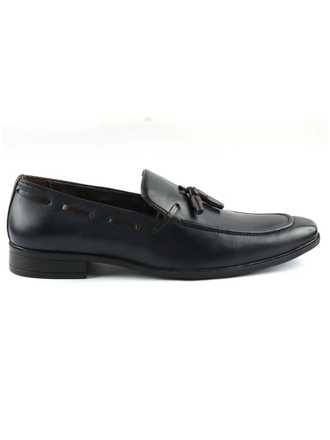 Blue Patent Tassel Loafers