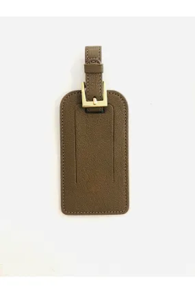 Brown Leather Luggage Tag