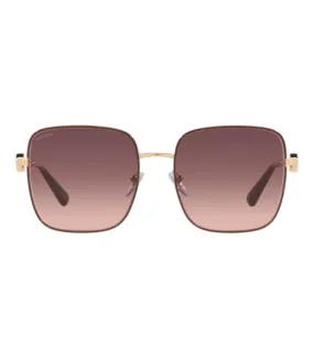 Bvlgari Women Pink Gradient Square Sunglasses