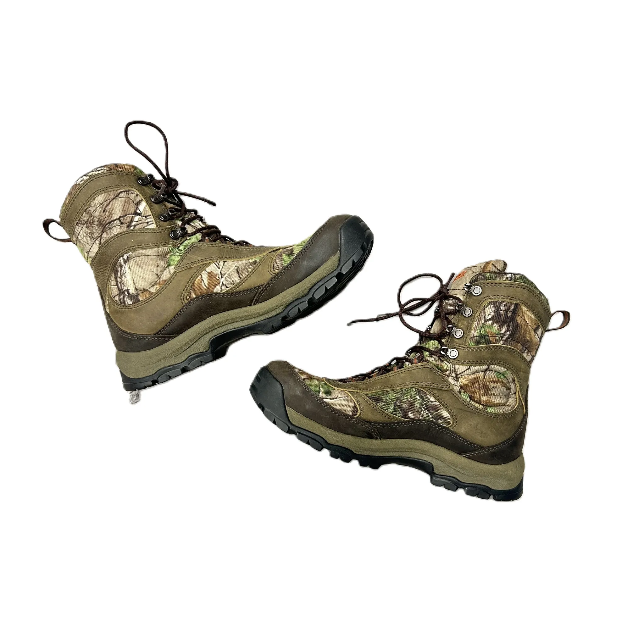 Camouflage Print Boots Hiking By Danner, Size: 9.5