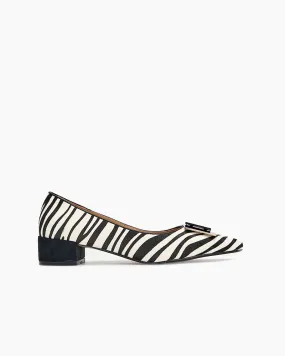 (Clean Up - US 9) Zebra Print Matching Color Pointed Toe Loafers