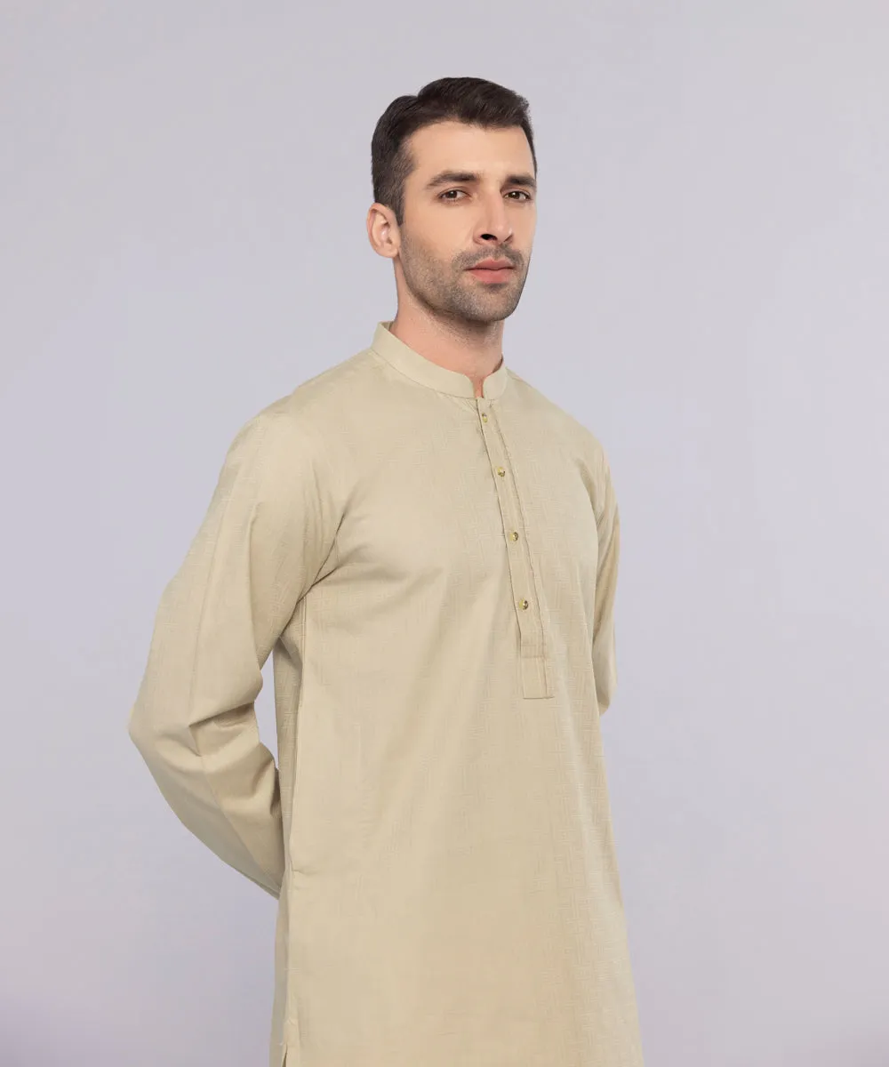 Cotton Jacquard Kurta