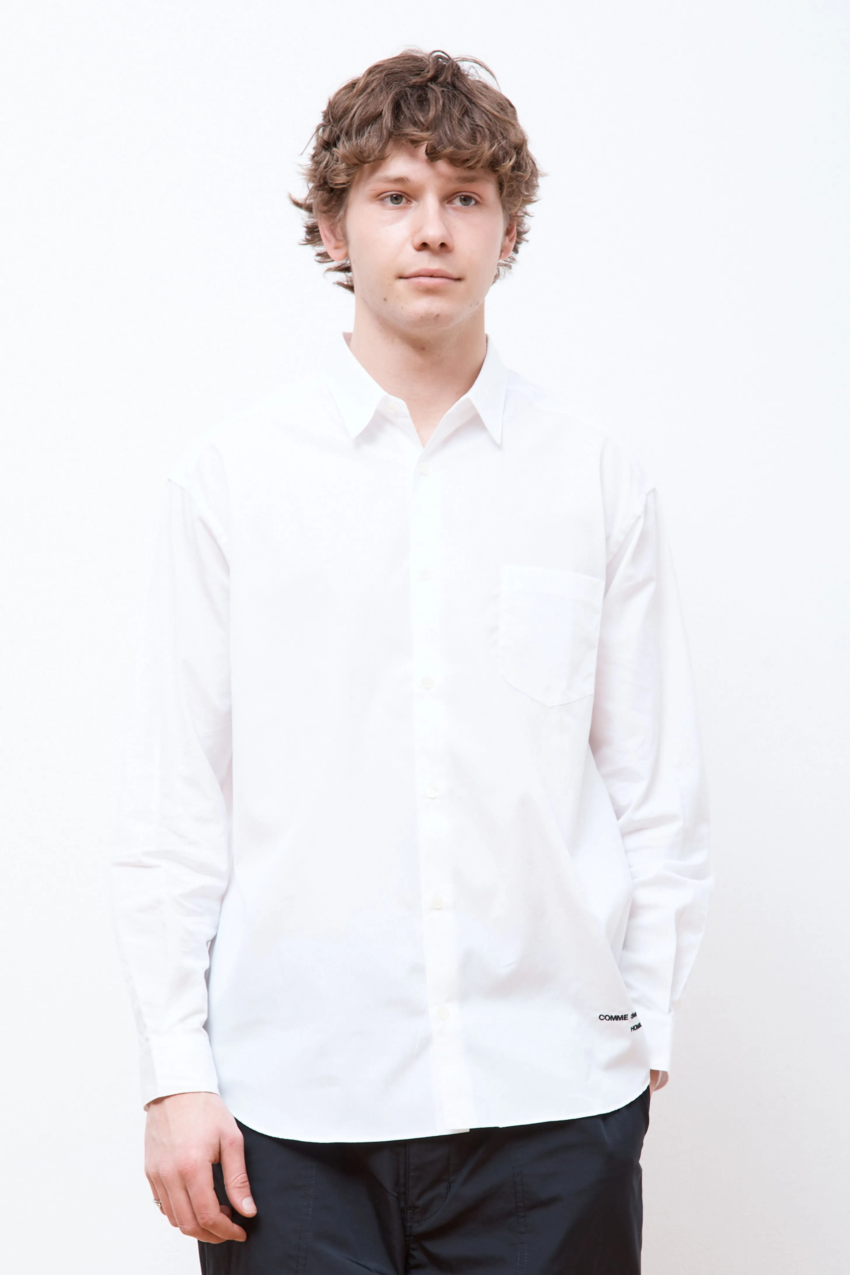 Cotton Logo Shirt White