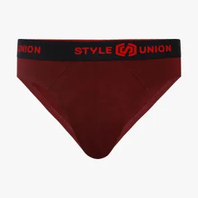 Cotton Maroon Mens Brief