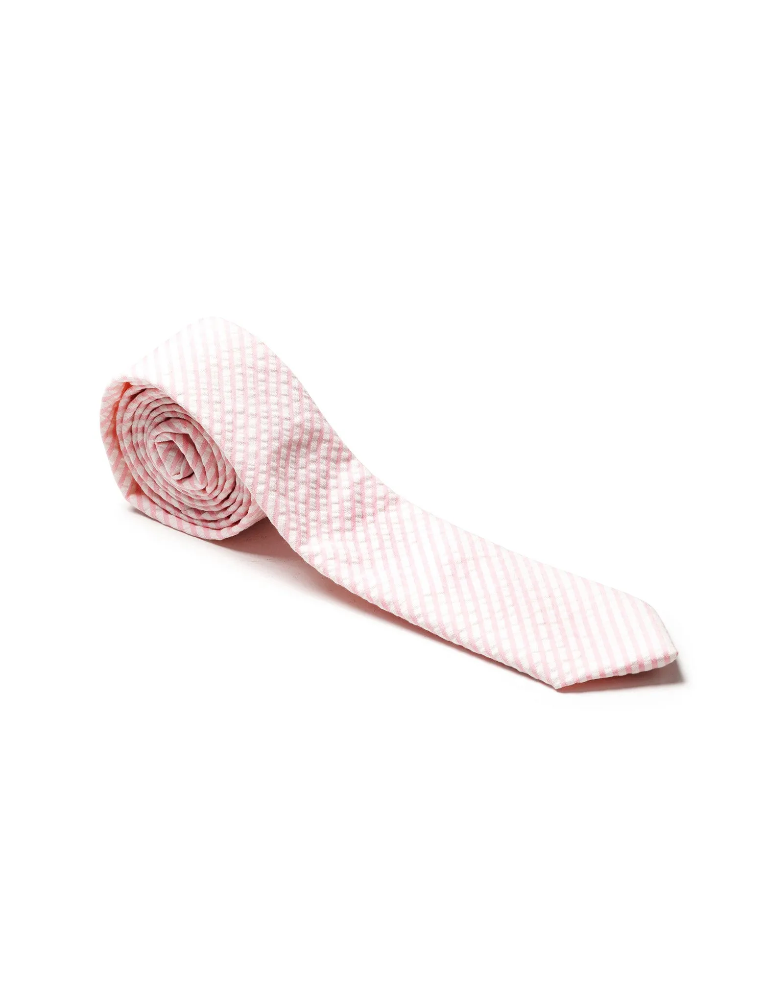 Cotton Tie Pink Seersucker