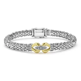 Derby Two-Tone Caviar Buckle Diamond Bracelet | 9mm