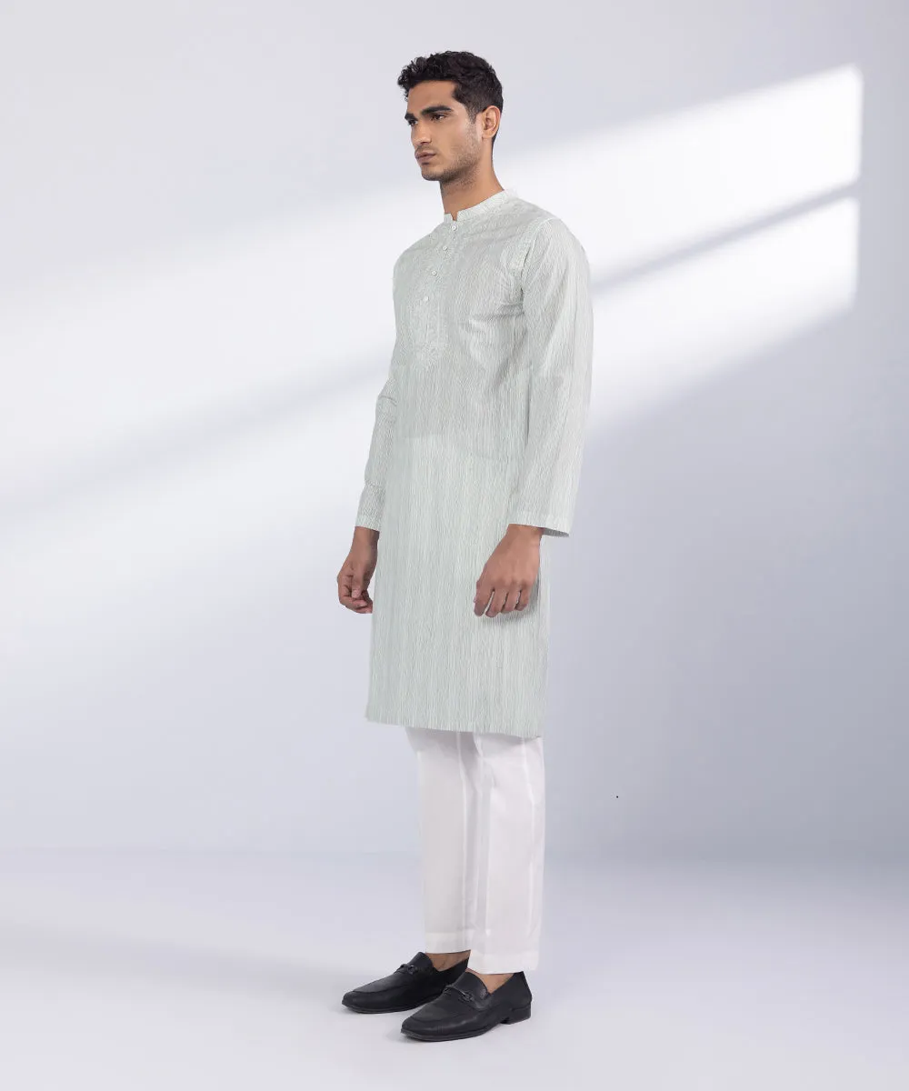 Embroidered Cotton Kurta