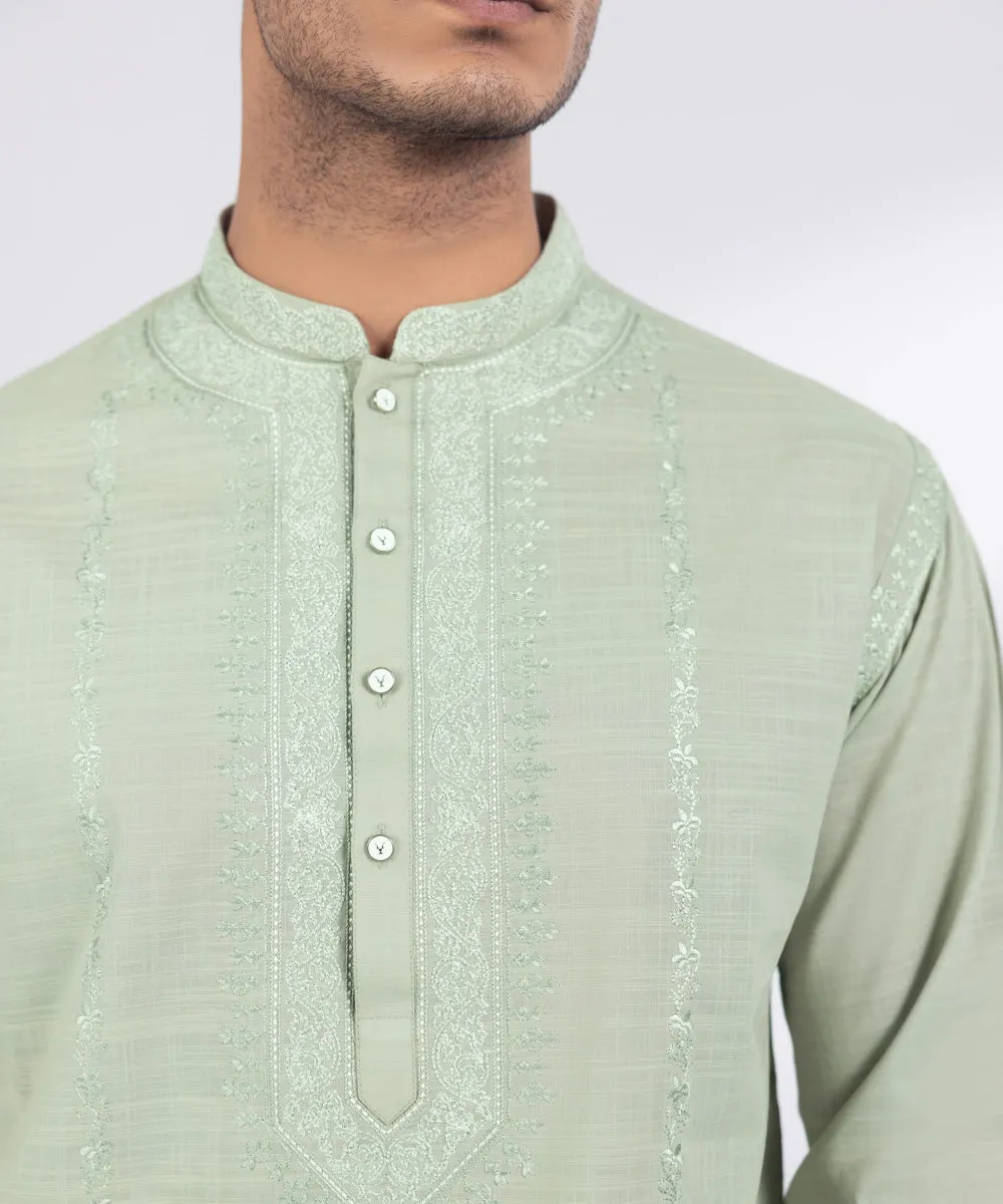 Embroidered Cotton Kurta