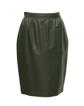 Green Leather Skirt