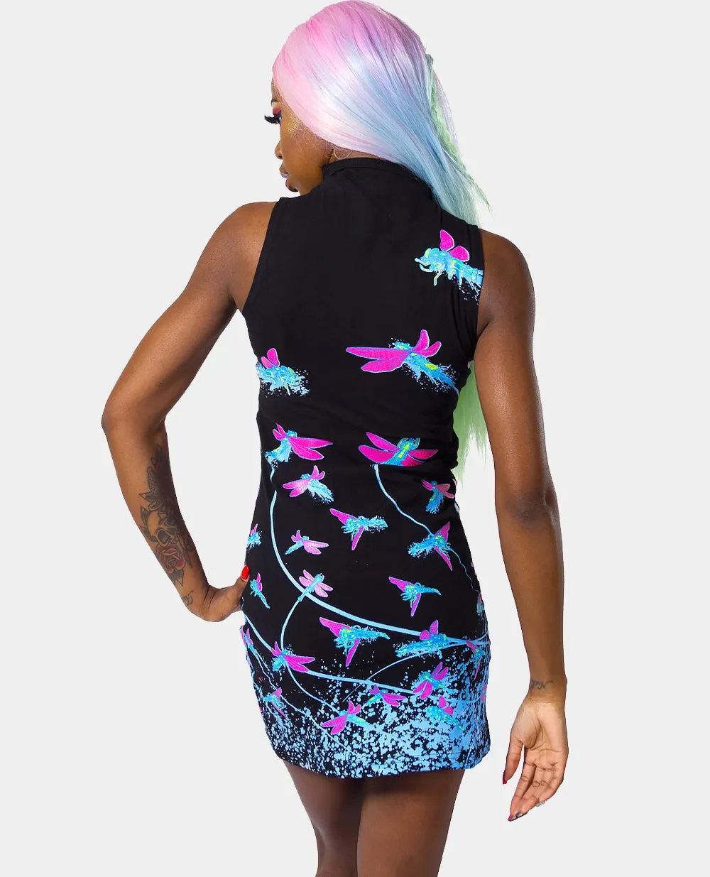 HIGH NECK FIREFLIES DRESS