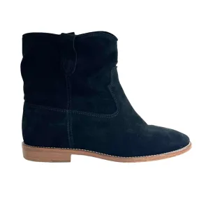 Isabel Marant Etoile £595 Black Suede Suede Ankle Boots 38