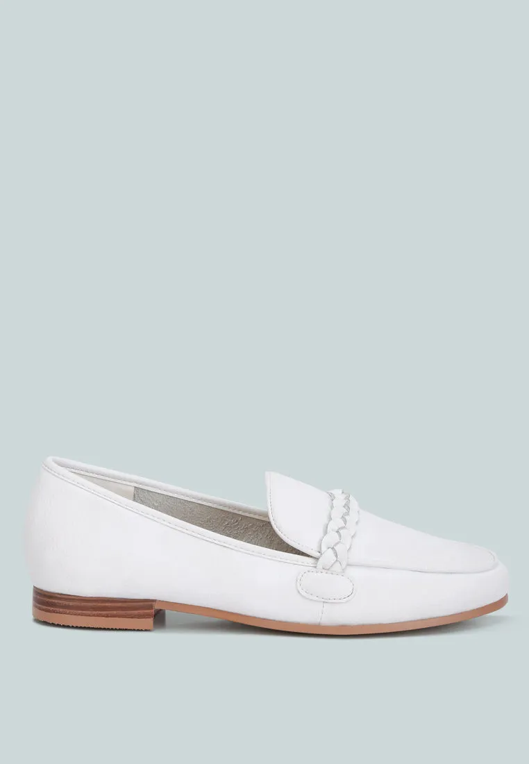 Kita Braided Strap Detail Loafers