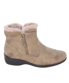 Ladies Zip Detail Ankle Boot