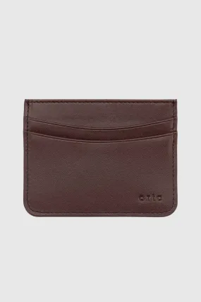 Leather Card Holder Chocolate