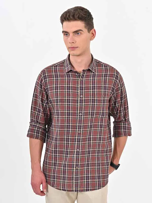 Men Checked Full Sleeve Cotton Shirt