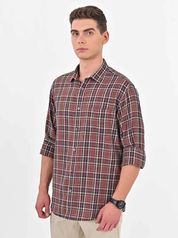 Men Checked Full Sleeve Cotton Shirt