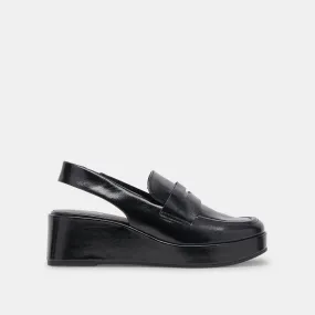 NADA LOAFERS MIDNIGHT CRINKLE PATENT - re:vita