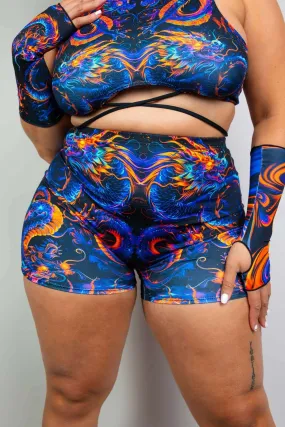 ShadowFlame High Waist Shorts