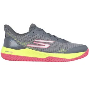 Skechers Women's 172069 Viper Court Pro Gray Pink Pickleball Shoes